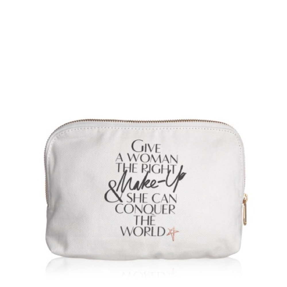 NEW Charlotte Tilbury Canvas Make up Bag with Lips - Picture 3 of 5